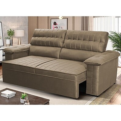 Sofá Retrátil Quantum: Conforto 3 Lugares