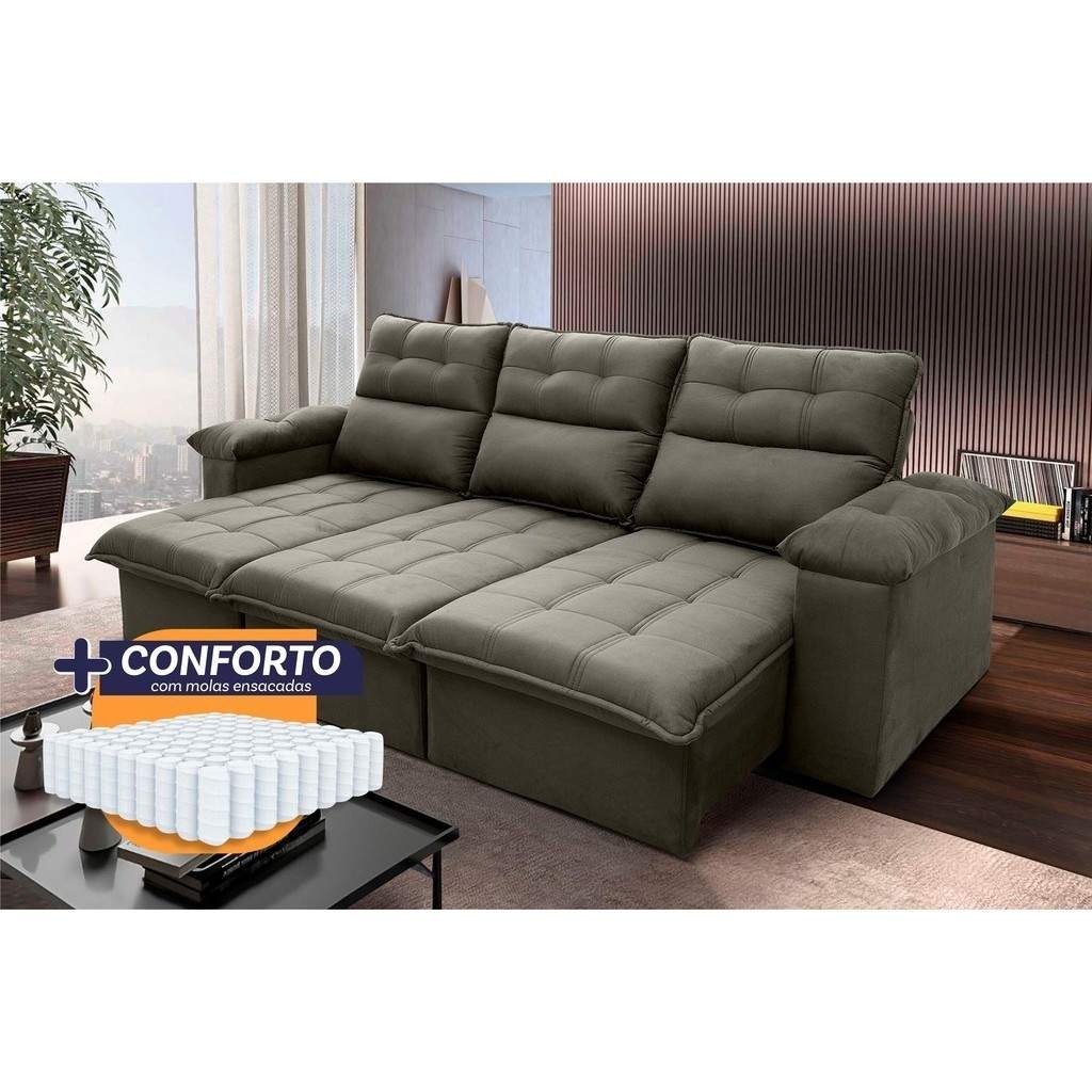 Sofá Retrátil Verona 2,30m: Conforto e Estilo!