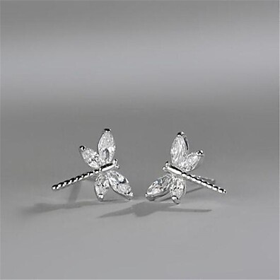 Brincos Libélula Prata 925 com Zircônia: Elegância e Sofisticação