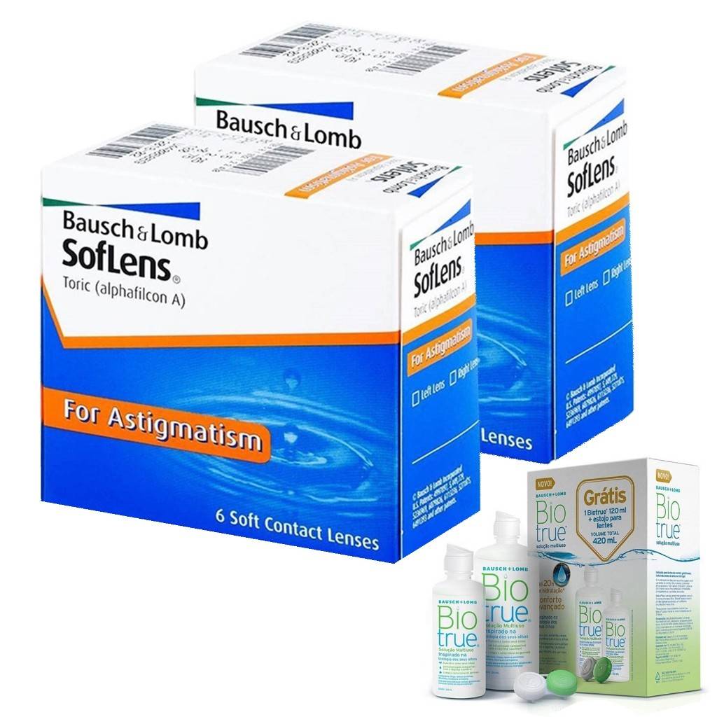 Soflens Toric: Lentes para Astigmatismo + Solução Renu