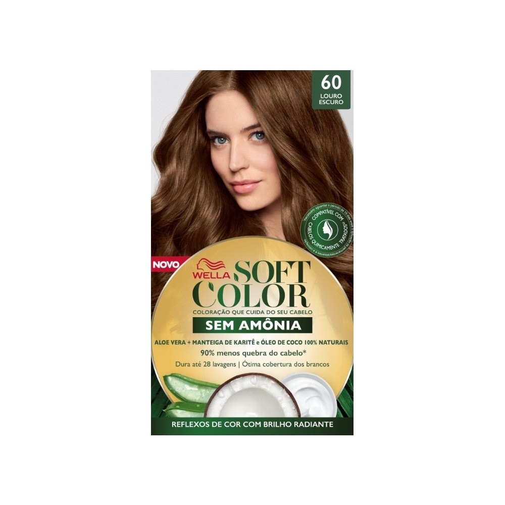 Soft Color 60: Louro Escuro Radiante e Sem Danos
