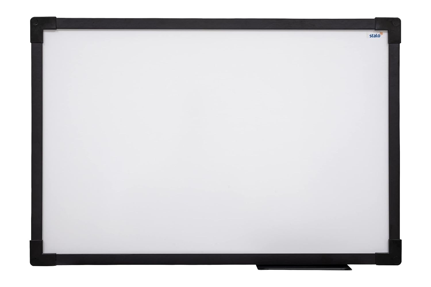 Quadro Branco com Moldura MDF Revestido Preto Soft STALO 40x30 - Superfície Ideal para Estudos e Organização