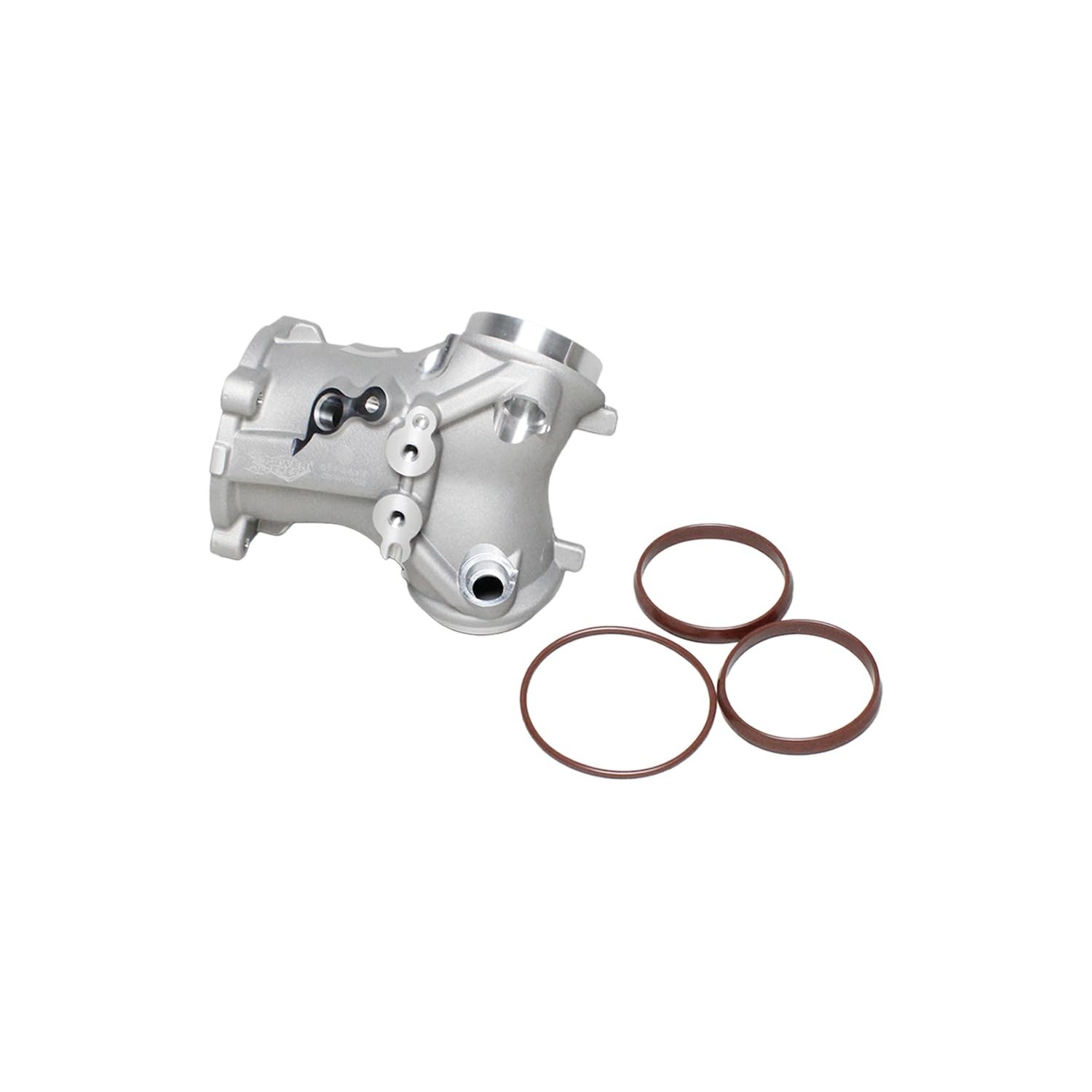 Manifold de Admissão POWERJAMES Silver Cast-On 55mm para Harley Davidson M8 Touring e Softail