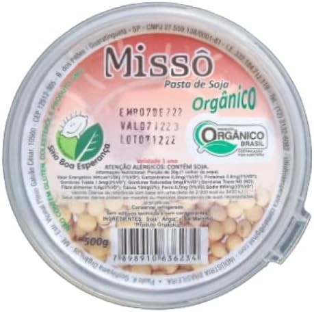 Kit 3X: Missô de Soja Artesanal Orgânico Sítio Boa Esperança 500g