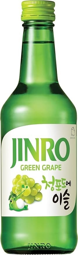 Soju Importado Aroma de Uva Verde Jinro Green Grape - 360mL