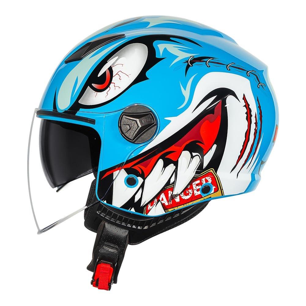 Capacete Norisk Orion Danger Brilho Masculino com Óculos Solar Integrado