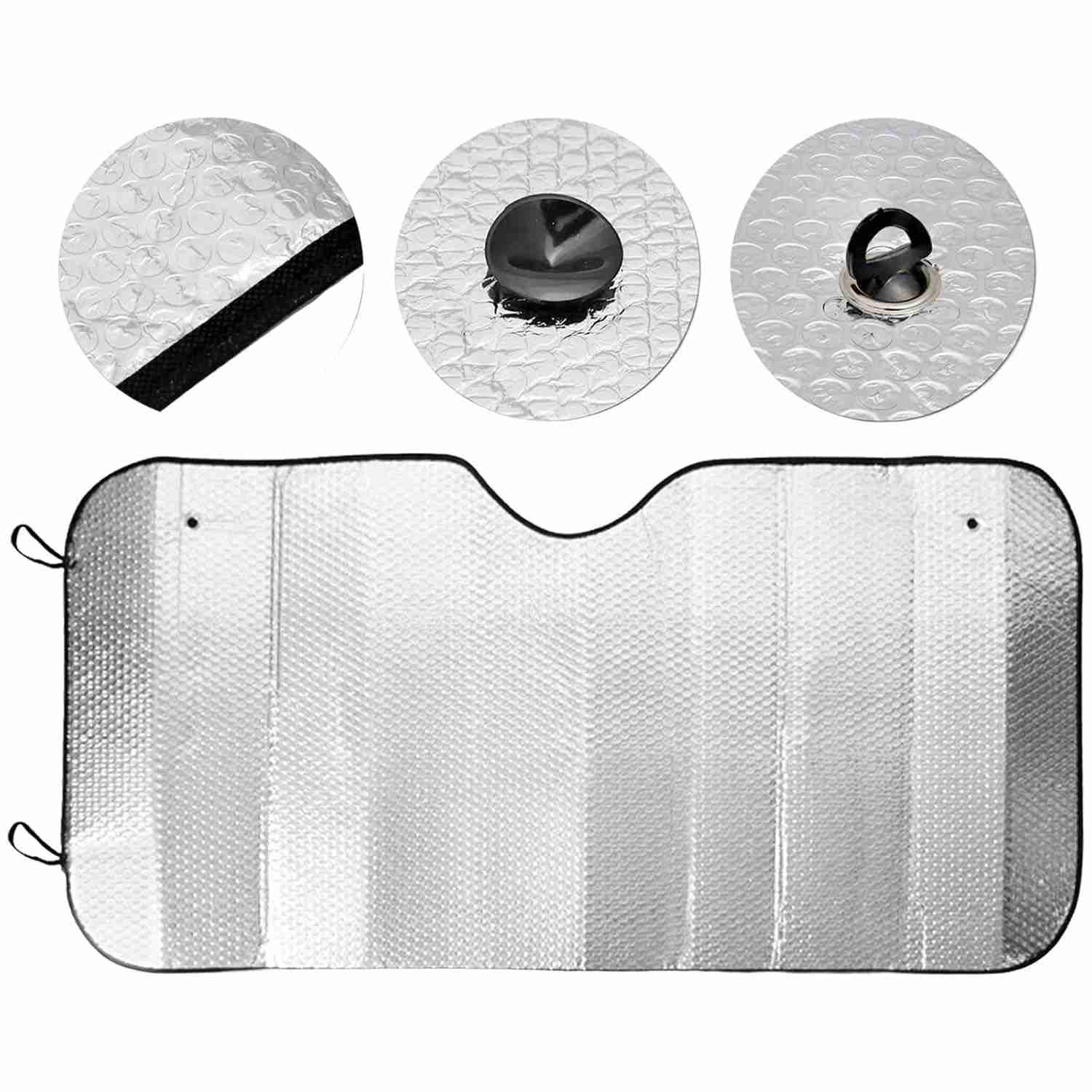 Quebra Sol MBFit Alumínio Prata 130x60cm: Proteção Solar Essencial para Seu Carro