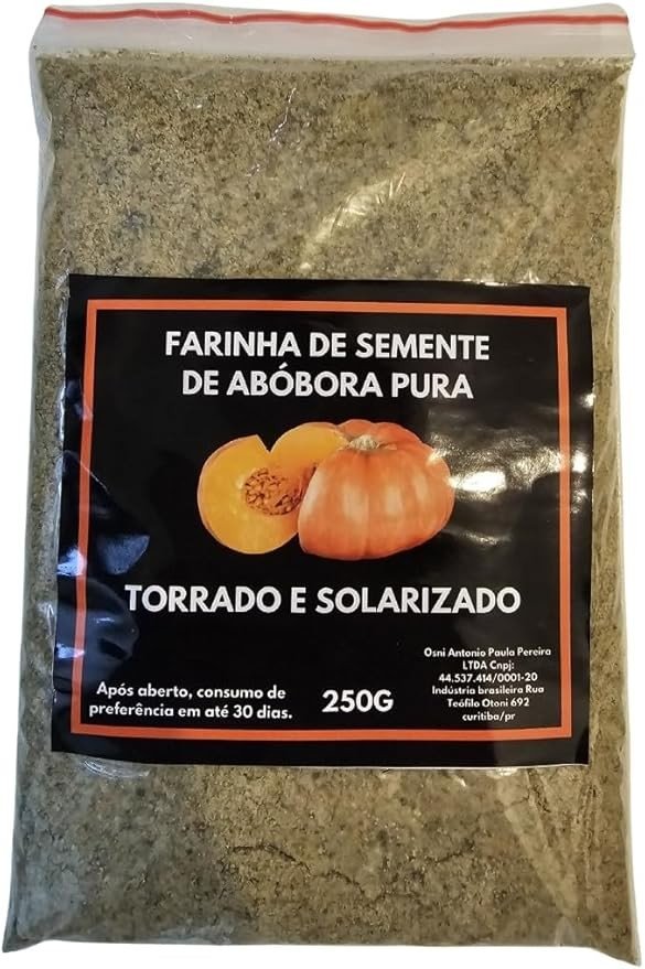 Farinha De Semente De Abóbora Solarizada 250g 100% Pura Natural Sem Glúten Low Carb