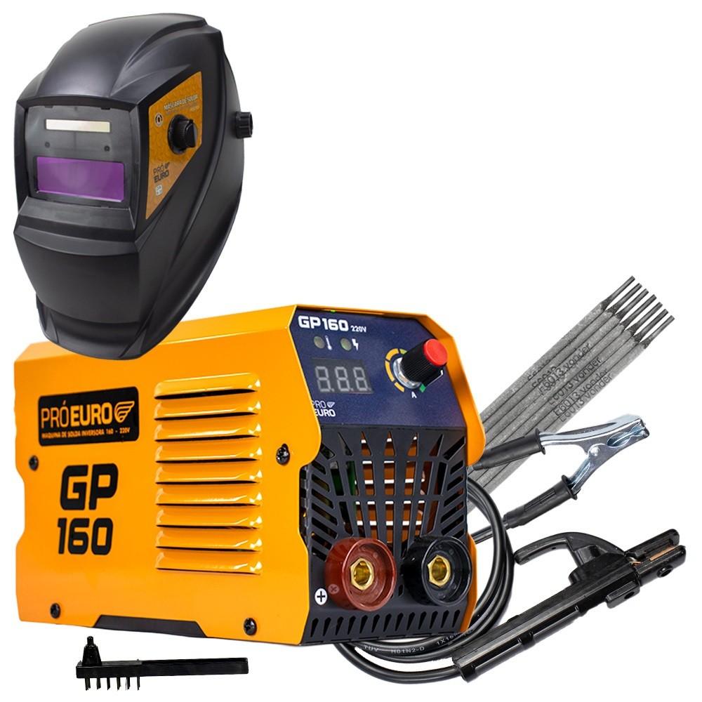 Solda Inversora GP 160: Kit Completo + Máscara