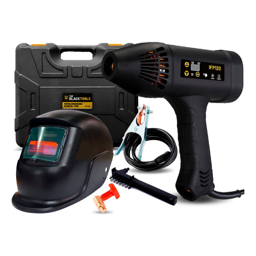 Solda Portátil 120A: Kit Completo The Black Tools