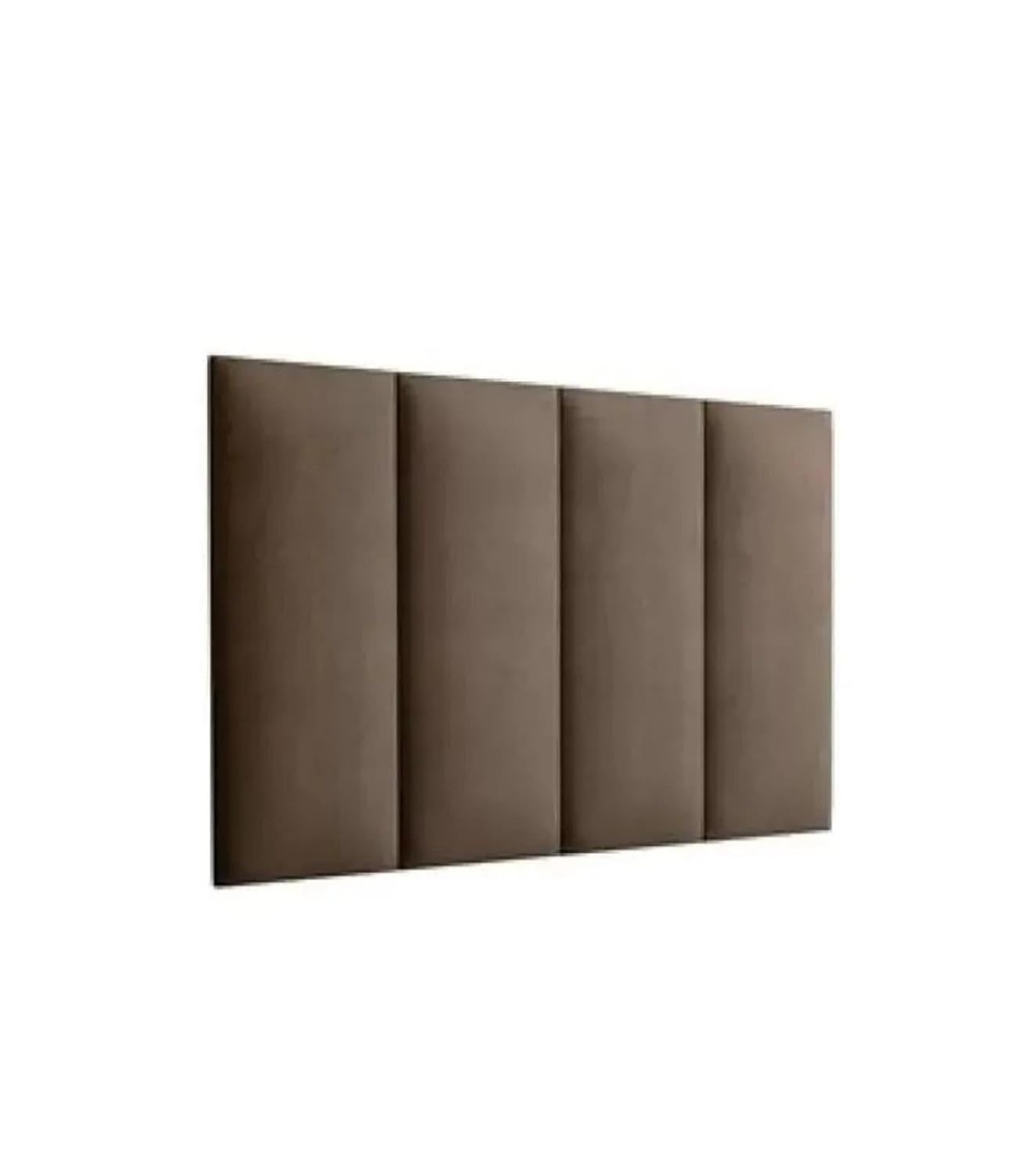 Cabeceira de Cama Box Solteiro 100x45 cm - Design Retrô com Tecido Aveludado Marrom Ane