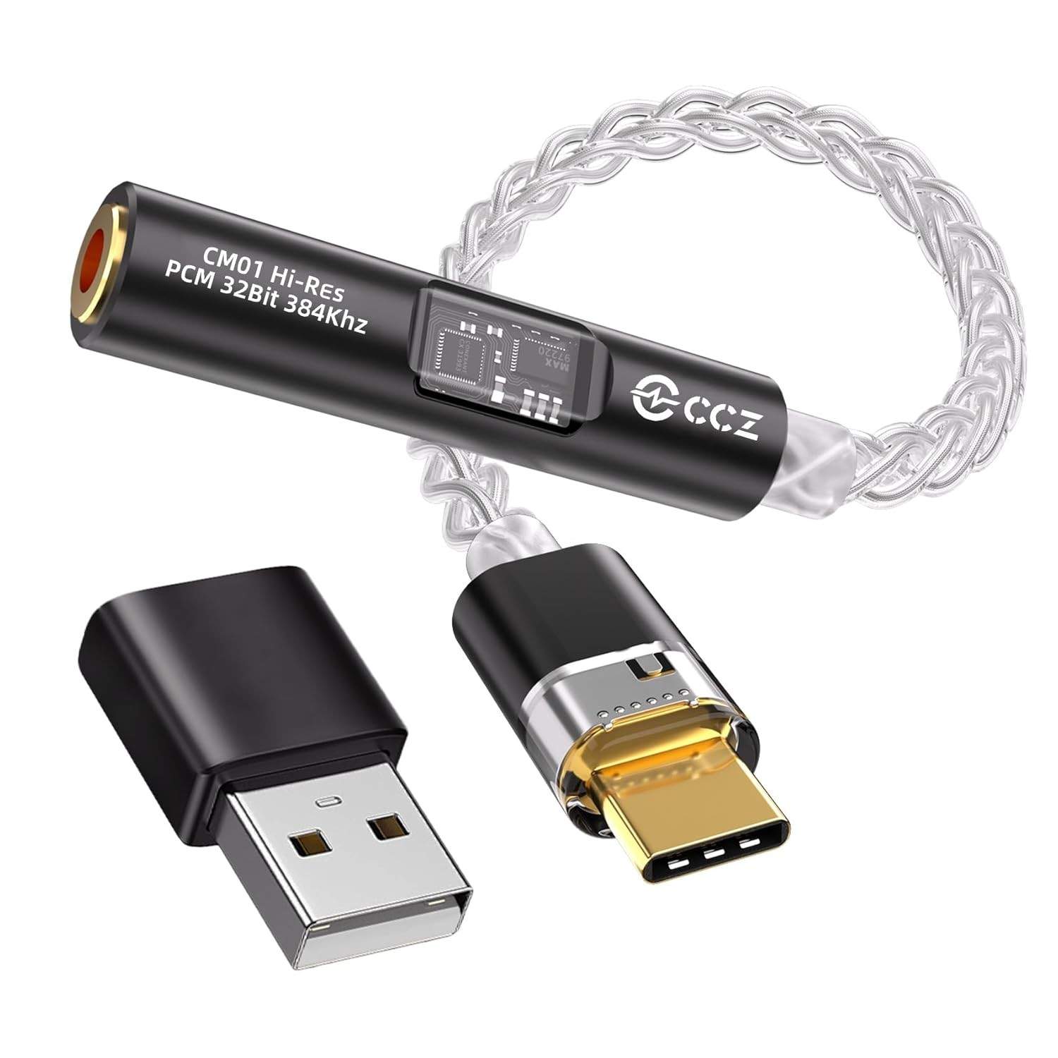 Adaptador USB-C para P2 Kinboofi: Áudio Hi-Fi 32-bit DAC e Chip Duplo para Som Imersivo