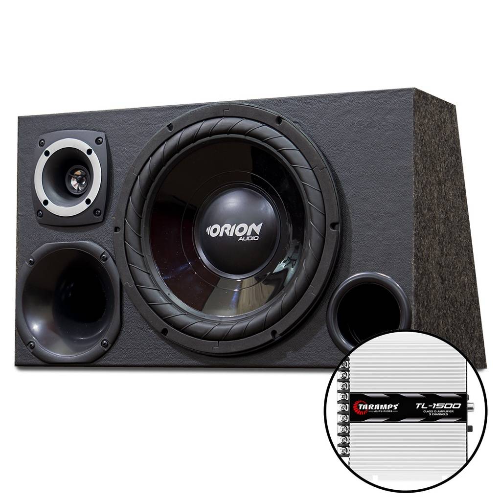 Som Automotivo Completo: Caixa Trio 12" + Taramps TL-1500