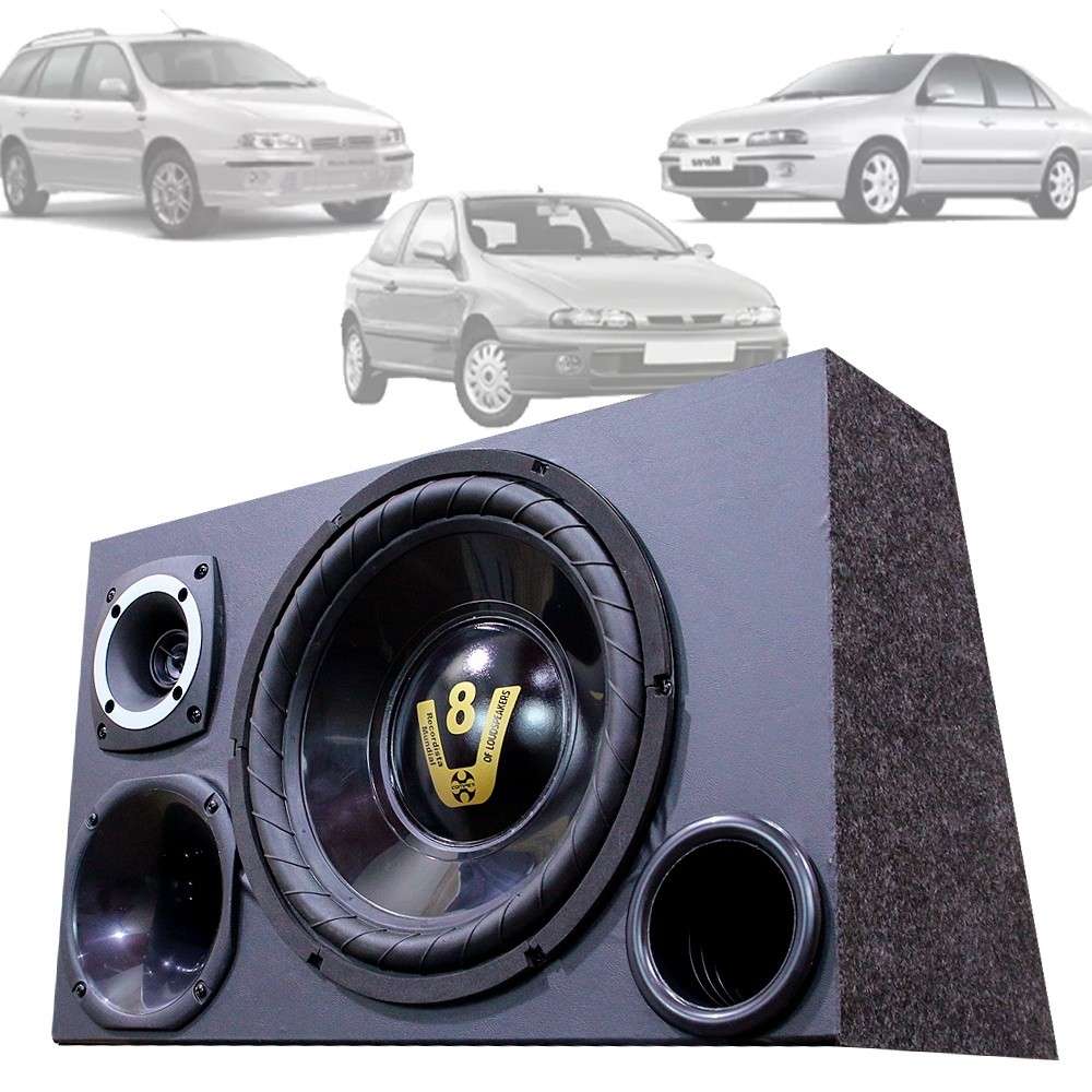 Som Automotivo Marea: Trio Completo + Subwoofer 12"