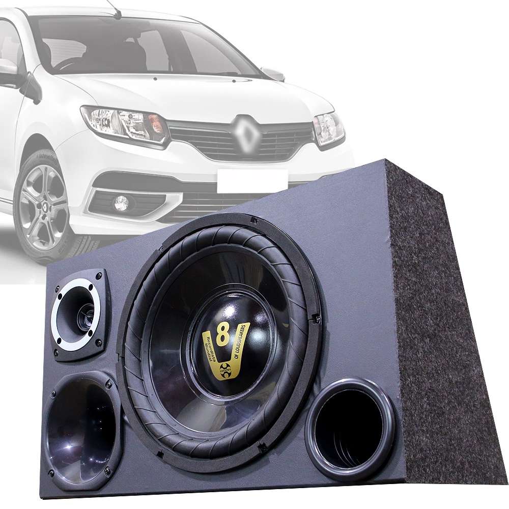 Som Automotivo Sandero/Logan: Trio Completo 800W