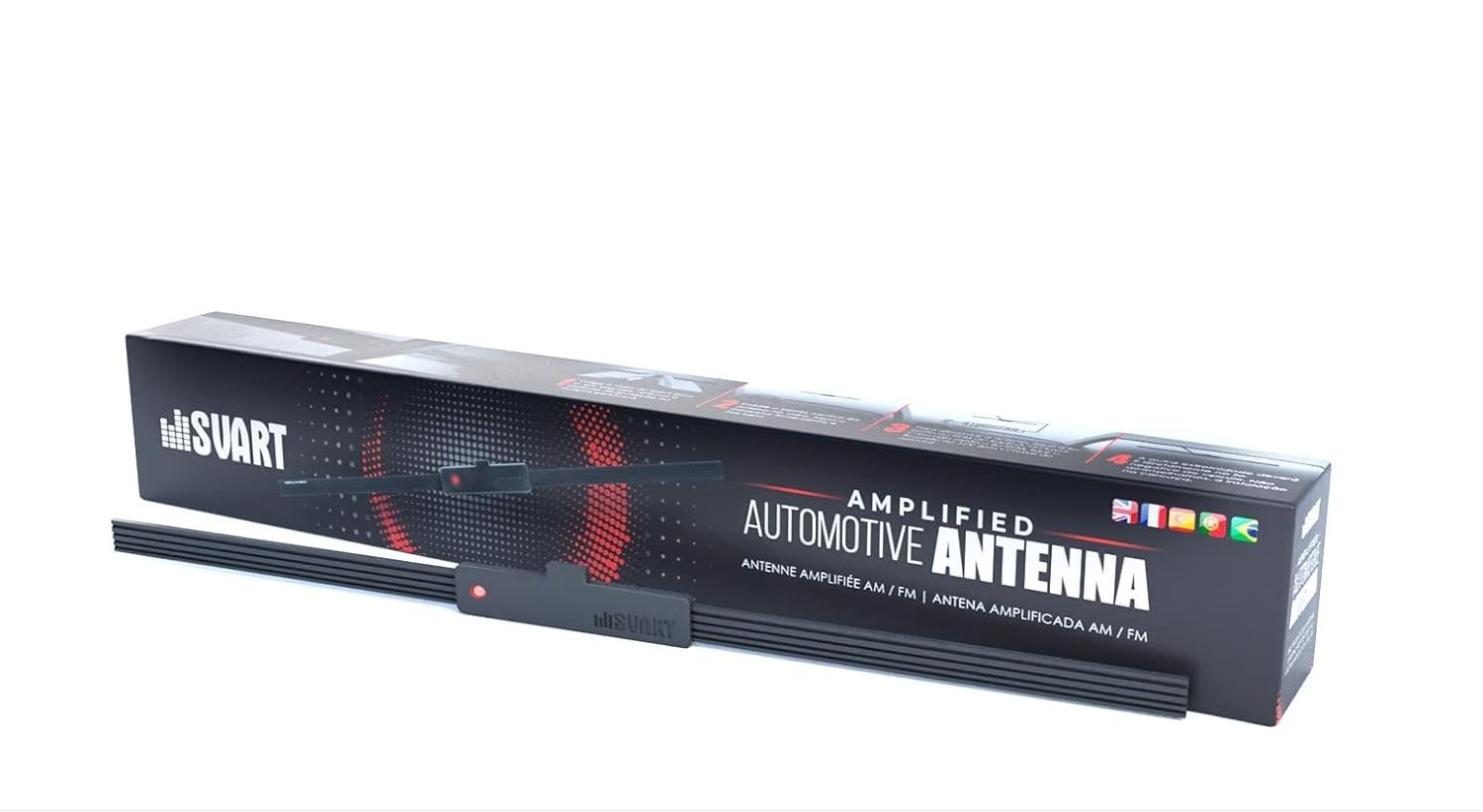 Antena Automotiva Svart Universal: Som Cristalino e Instalação Sem Complicações
