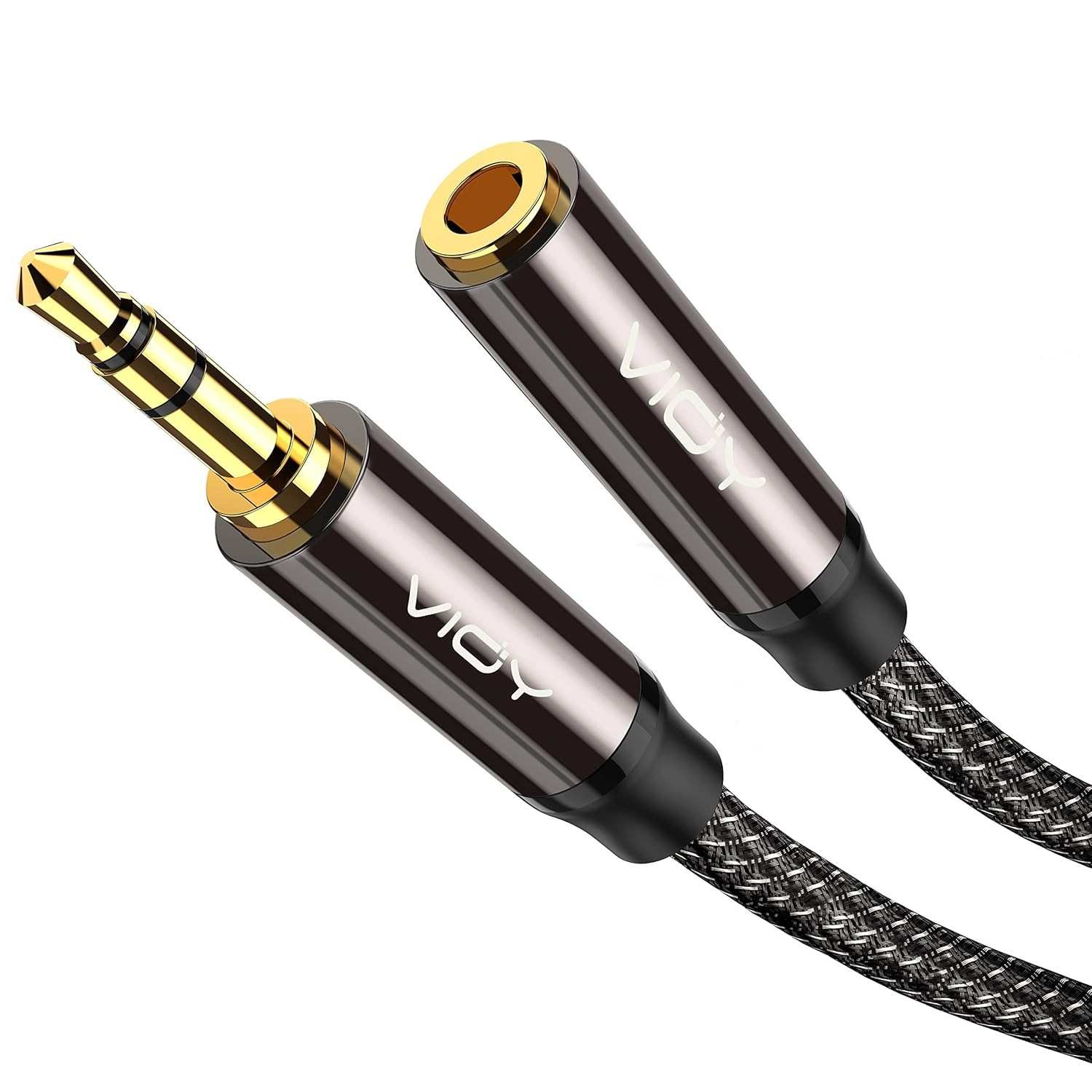 Cabo Extensor VIOY 1.8m P2 Macho/Fêmea: Som Hi-Fi e Durabilidade Premium