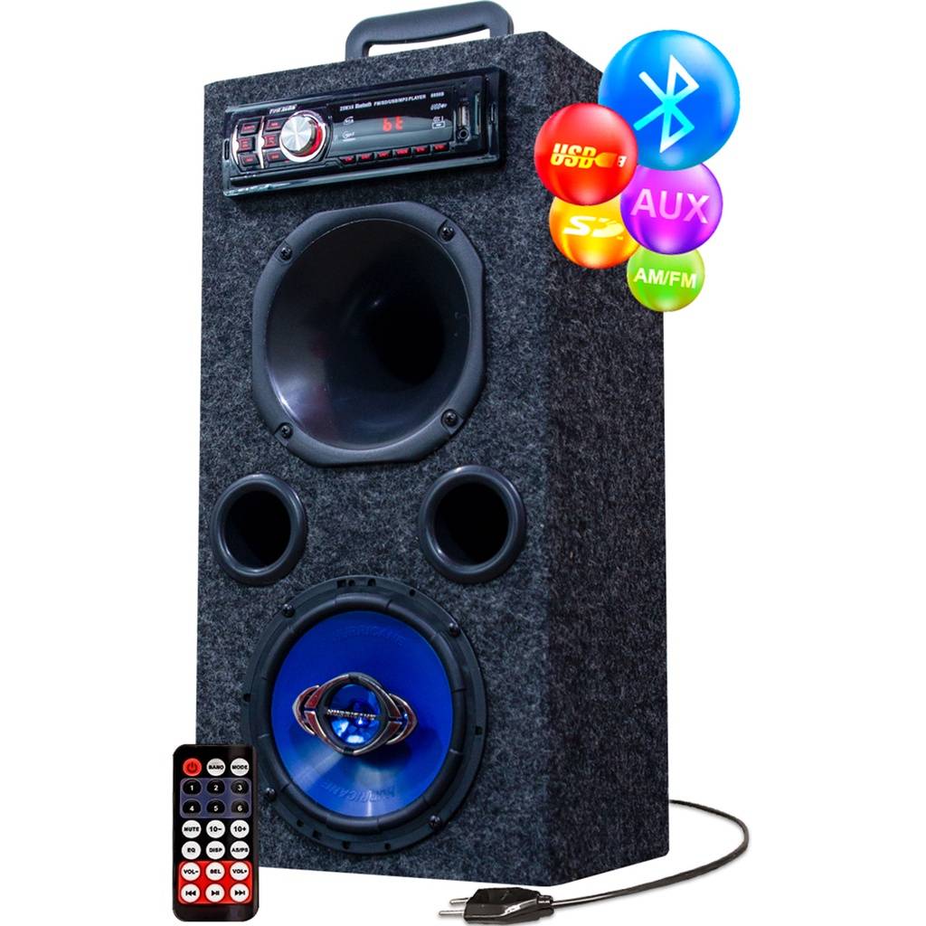 Som Potente: Kit Caixa de Som Bob 6" Bluetooth