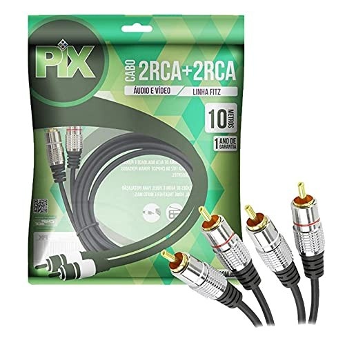 Cabo RCA 2+2 Metal Fitz 10m: Som de Alta Fidelidade e Conexão Premium