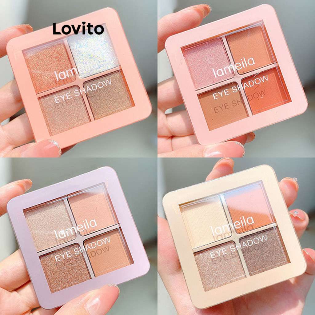 Sombra de Olho Lovito: 4 Cores Matte e Brilhantes
