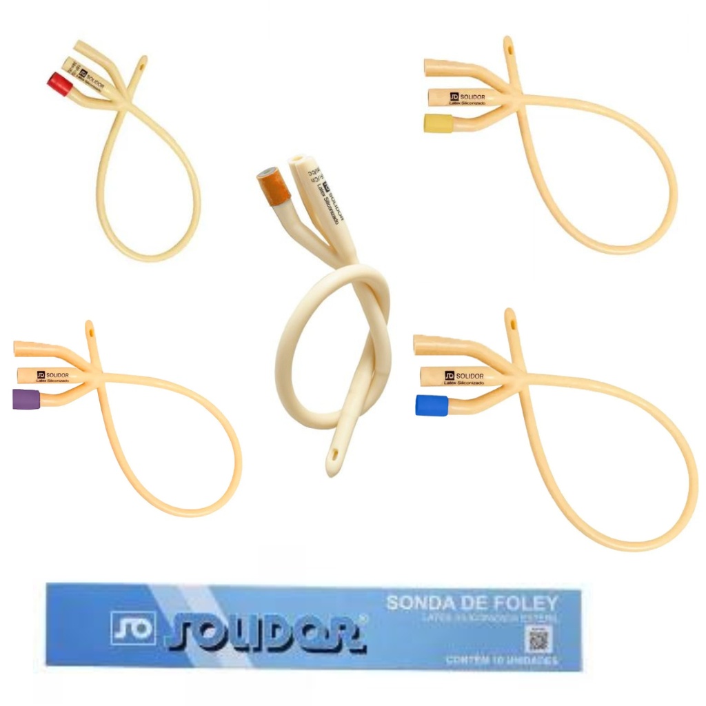 Sonda Foley 3 Vias Com Balão Solidor – 10 Unidades