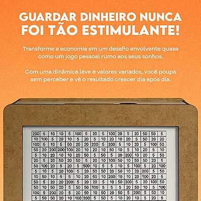 Cofre Desafio Poupança: Alcance Seus Sonhos!