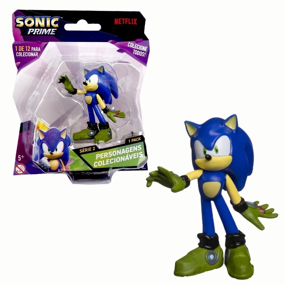 Sonic Prime: Boneco Colecionável 6,5cm – Ação e Aventura!