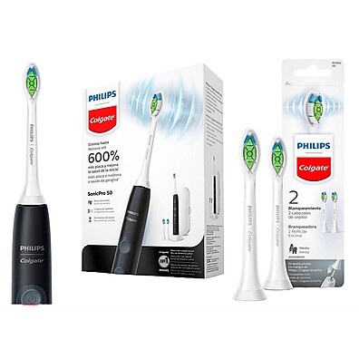 SonicPro 50: Escova Elétrica + Refil Branqueador
