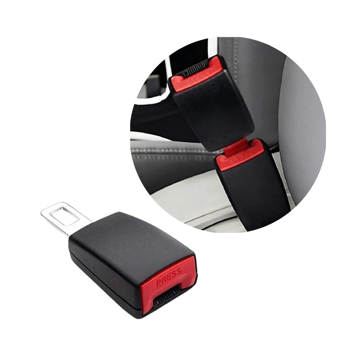 Adaptador Cinto Segurança: Desative Alerta Sonoro e Ganhe Conforto (Preto/Vermelho)