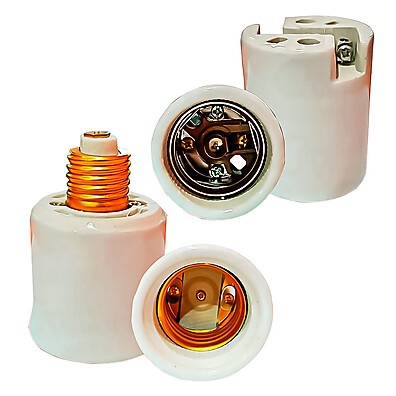 Soquete E27/E40 Decorlux: Adaptador de Porcelana 4A/6A
