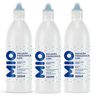 Soro Fisiológico Mió: Kit com 3 Frascos de 250ml