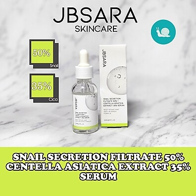 Soro JBSARA com 50% de Filtrado de Caracol e 35% de Centella Asiatica – Hidratação e Regeneração Intensa