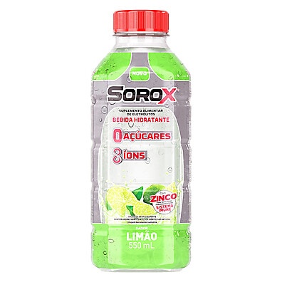 Sorox Limão 550ml: Hidratação com 8 Minerais!