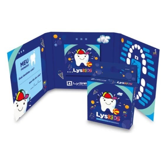 Porta Dentinhos Lyskids com Álbum Menino - Organize os Primeiros Sorrisos com Estilo
