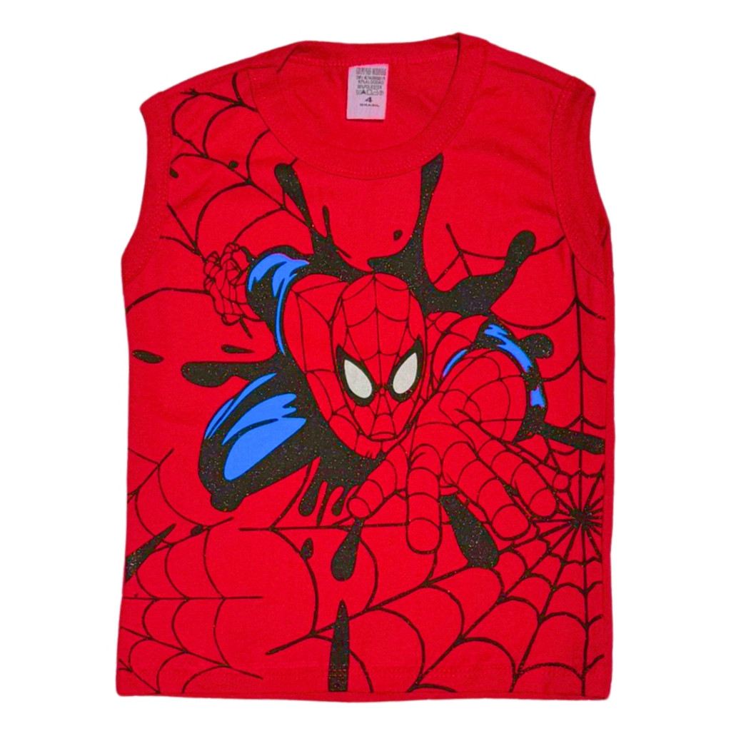 Kit 5 Camisetas Regata Menino 100% Algodão – Estampas Sortidas