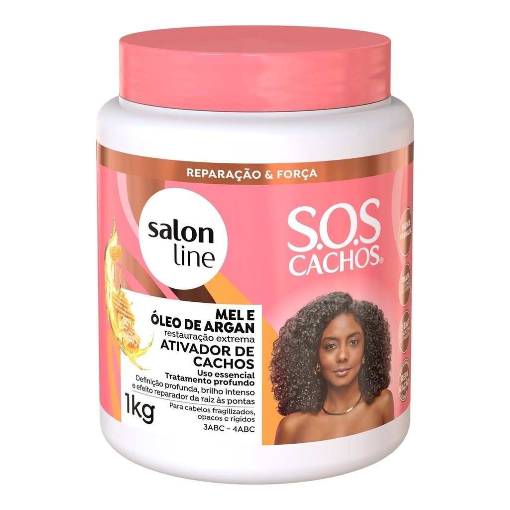 SOS Cachos: Ativador com Mel e Argan 1kg