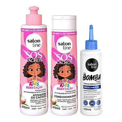 SOS Cachos + Bomba Salon Line: Kit Crescimento & Hidratação