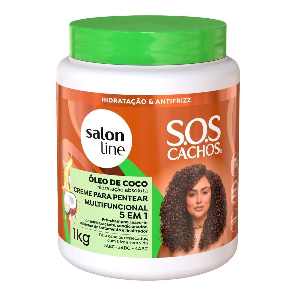 SOS Cachos: Creme 5 em 1 com Óleo de Coco 1kg
