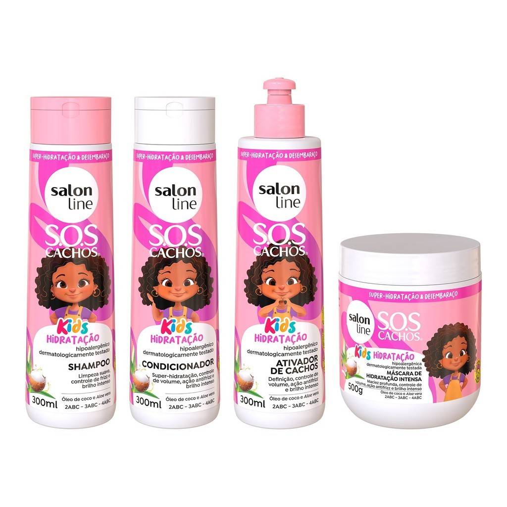 SOS Cachos Kids: Hidratação Poderosa para Cachos!
