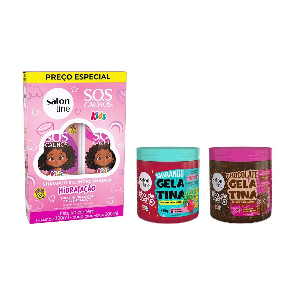 SOS Cachos Kids: Kit Completo para Cachos Radiantes!