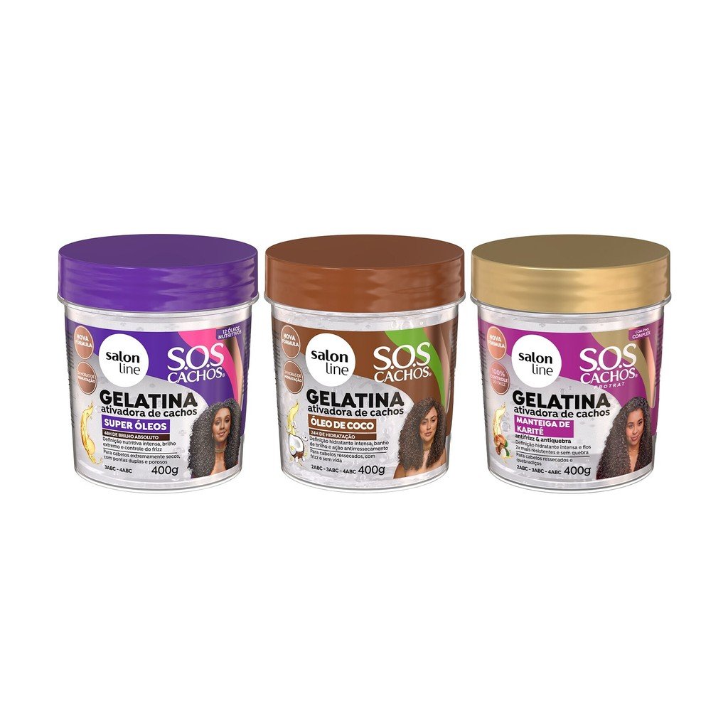 SOS Cachos: Kit Gelatinas para Cachos Definidos