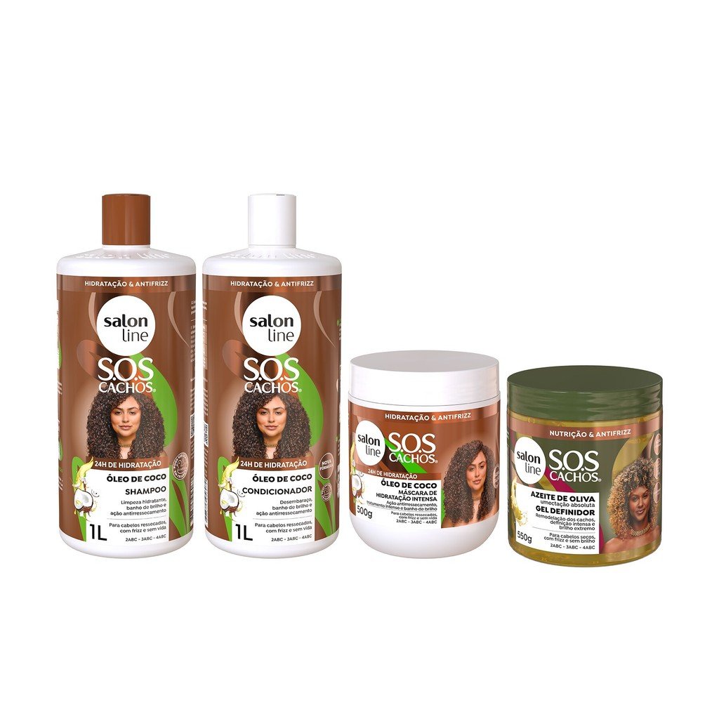 SOS Cachos Salon Line: Kit Completo para Cachos Incríveis