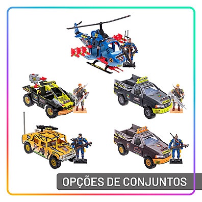 SOS Comandos Retrô: Kit Carrinho + Boneco Anos 80