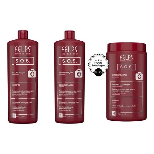 SOS Felps: Kit Reconstrutor Extremo Cabelos Danificados