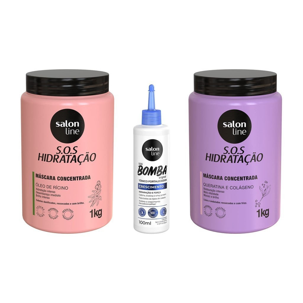 SOS Salon Line: Kit Hidratação + Antiqueda