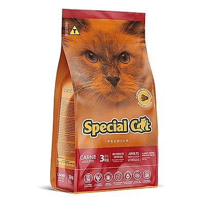 Special Cat Adulto Carne 3kg: Nutrição Completa!
