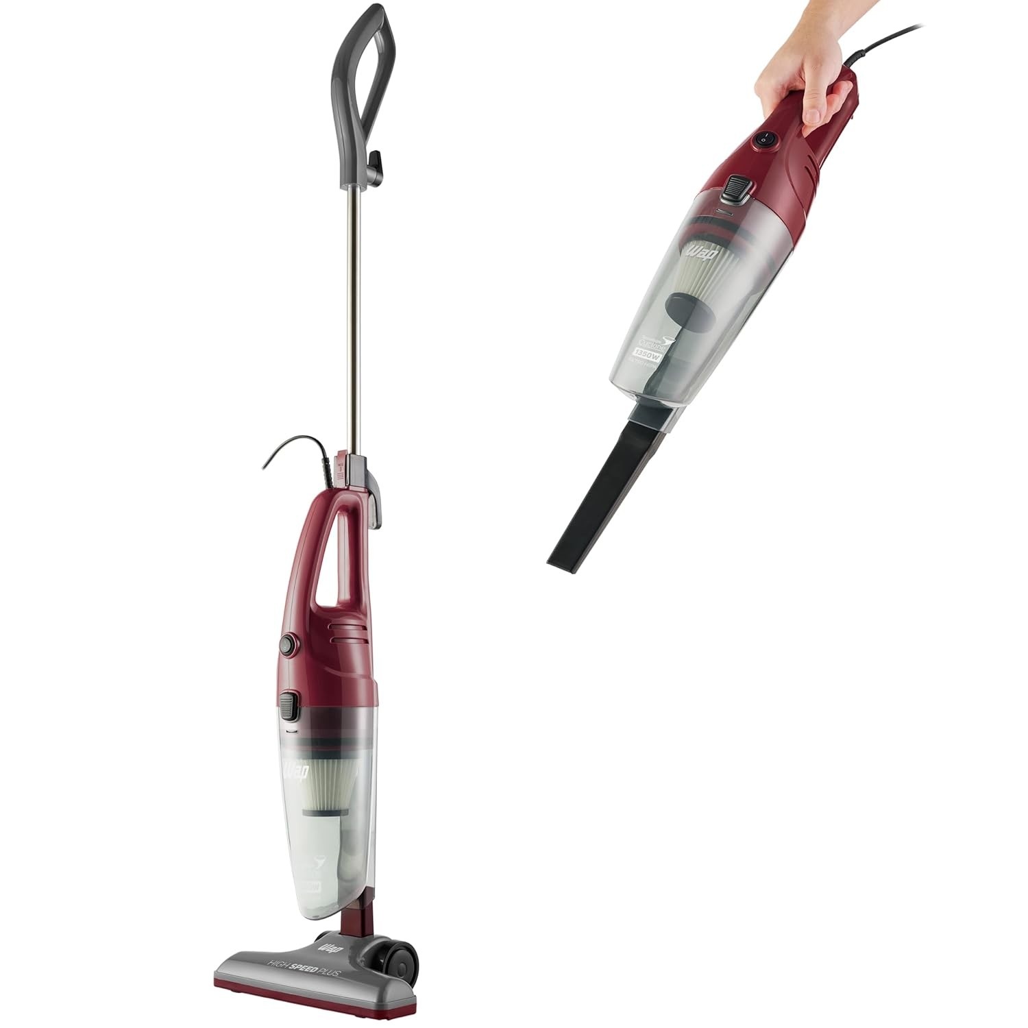 WAP Aspirador de Pó Vertical HIGH SPEED PLUS 3 em 1 - Potente, Compacto e Versátil com 1350W