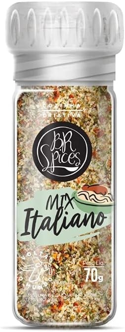 Tempero Mix Italiado com Moedor 70g - BR Spices