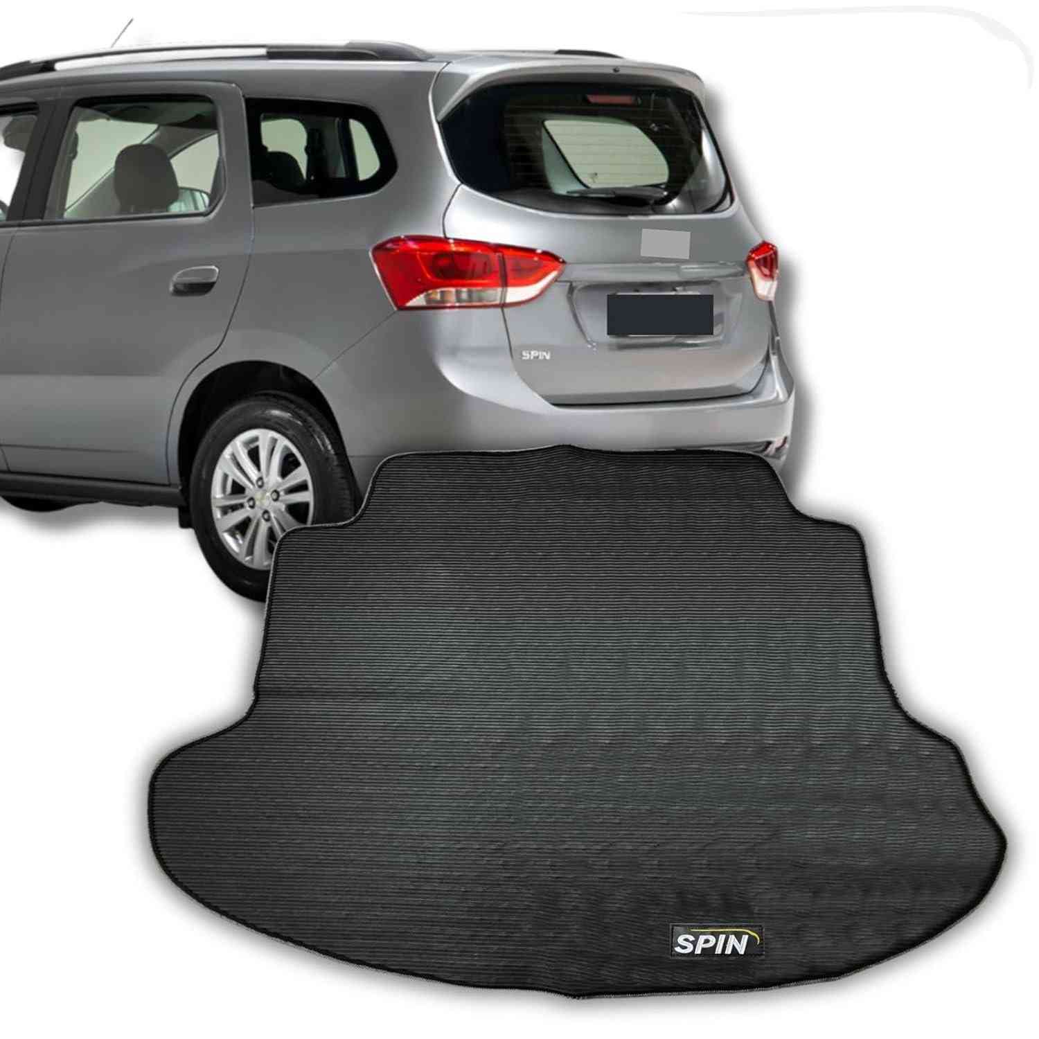 Tapete Porta Malas Premium Emborrachado para Chevrolet Spin 2019-2025 - Proteção Impermeável e Antiderrapante