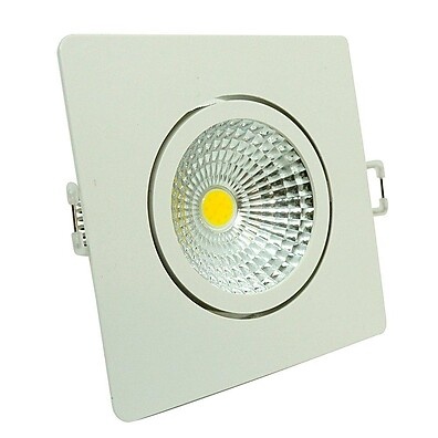Spot Foxlux LED Quadrado 5W 6500K Bivolt – Iluminação Potente e Moderna